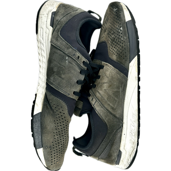 Size 13 New Balance 247 Rev Lite Mens Green Suede Mesh Running Shoes - Picture 4 of 9